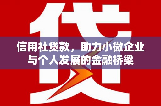 大祥信用社贷款，助力小微企业与个人发展的金融桥梁