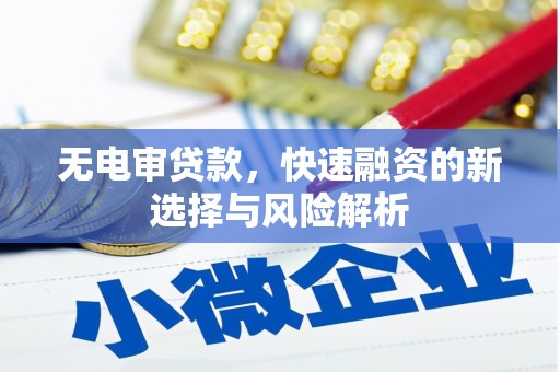 大祥无电审贷款，快速融资的新选择与风险解析