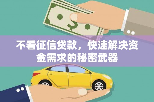 大祥不看征信贷款，快速解决资金需求的秘密武器