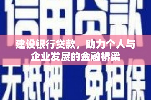 大祥建设银行贷款，助力个人与企业发展的金融桥梁
